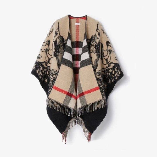❤버버리 여성 베이지 양면 판쵸 - Burberry Womens Beige Pancho - bu328x