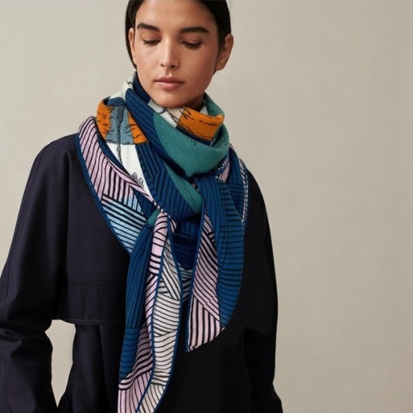 ❤에르메스 여성 블루 스카프 - Hermes Womens Blue Scarf - he502x