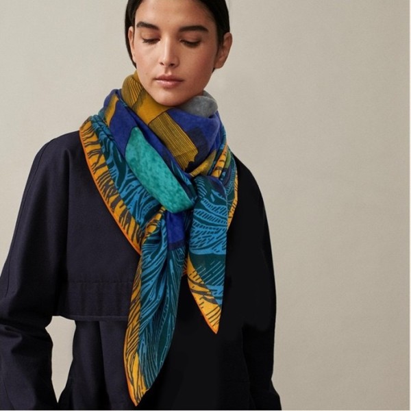 ❤에르메스 여성 블루 스카프 - Hermes Womens Blue Scarf - he506x