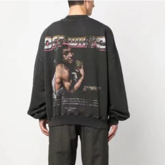 ❤오프화이트 남성 모던 블랙 맨투맨 - Off-white Mens Black Tshirts - of75x