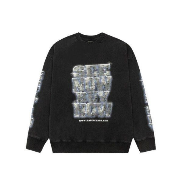 ❤발렌시아가 남성 블랙 맨투맨 - Balenciaga Mens Black Tshirts - ba807x