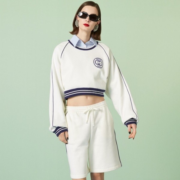 ❤구찌 여성 크루넥 화이트 투피스 - Gucci Womens White Two-pieces - gu1114x