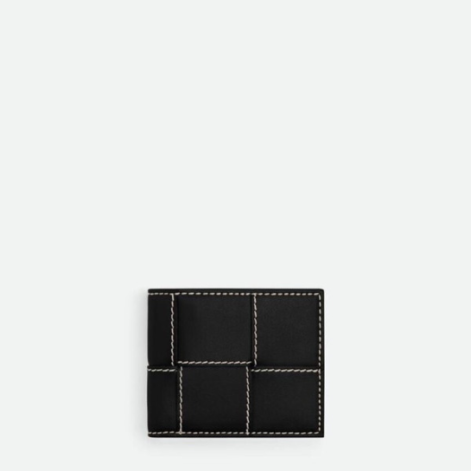 ❤보테가베네타 남성 블랙 반지갑 - Bottega Veneta Mens Black Half Wallets - bv205x