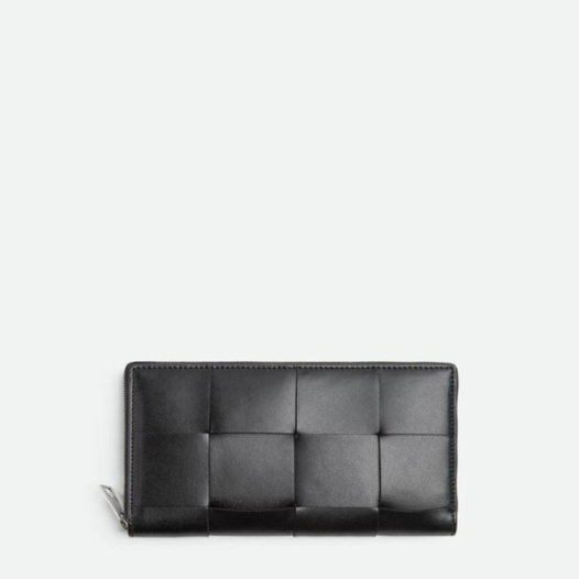 ❤보테가베네타 남성 블랙 지퍼돌이 장지갑 - Bottega Veneta Mens Black Zippy Wallets - bv210x