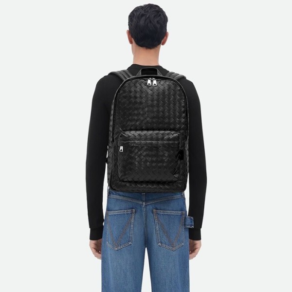 ❤보테가베네타 남성 클래식 블랙 백팩 - Bottega veneta Mens Black Back Pack - bv247x