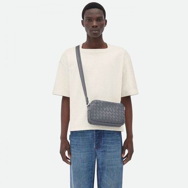 ❤보테가베네타 남성 그레이 카메라백 - Bottega Veneta Mens Gray Camera Bag - bv252x