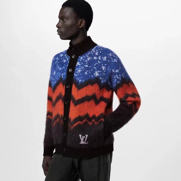 ❤루이비통 남성 브이넥 블루블랙 가디건 - Louis vuitton Mens Black Cardigan - lv2030x