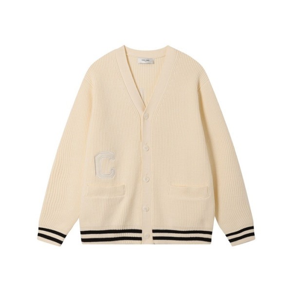 ❤셀린느 남/녀 아이보리 브이넥 가디건 - Celine Unisex Ivory Cardigan - ce265x