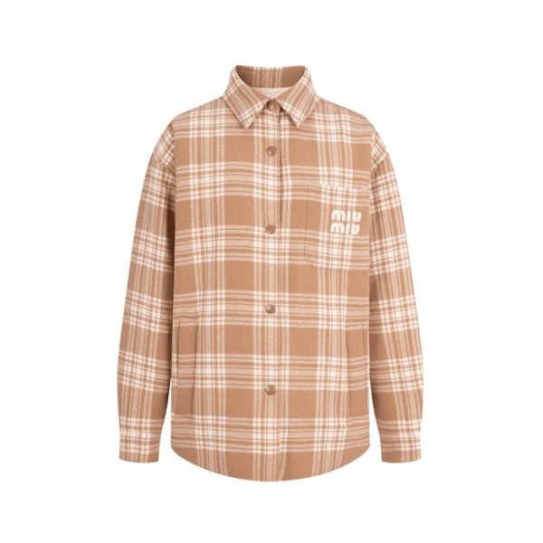 ❤미우미우 남/녀 베이지 다운 셔츠 - Miumiu Unisex Beige Down Shirts - miu326x