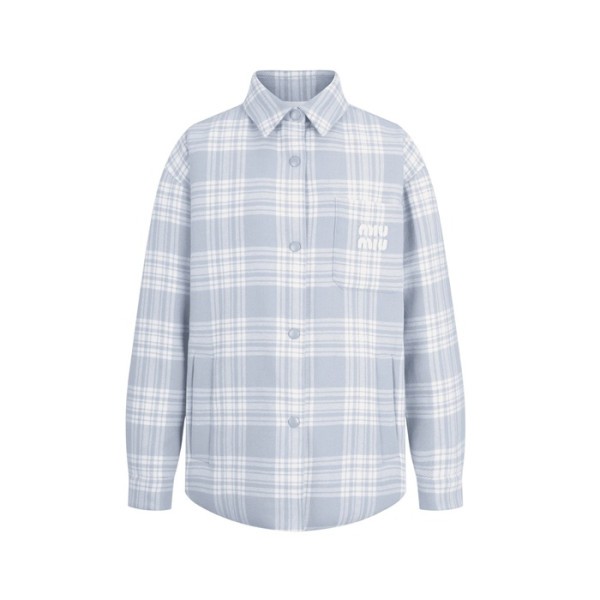 ❤미우미우 남/녀 블루 다운 셔츠 - Miumiu Unisex Blue Down Shirts - miu327x