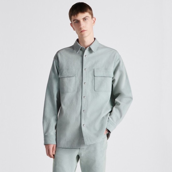 ❤디올 남성 캐쥬얼 연블루 양면 셔츠 - Dior Mens Blue Shirts - di855x