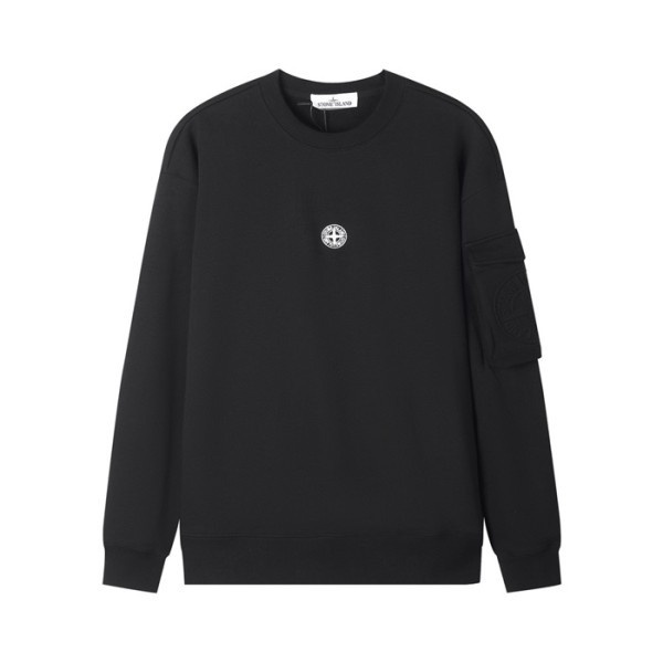 ❤스톤아일랜드 남성 모던 블랙 맨투맨 - Stone Island Mens Black Tshirts - st96x