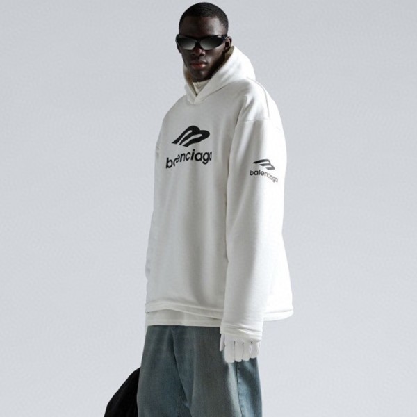 ❤발렌시아가 남성 아이보리 후드티 - Balenciaga Mens Ivory Hoodie - ba840x