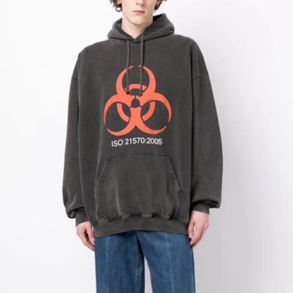 ❤베트멍 남성 그레이 후드티 - Vetements Mens Gray Hoodie - ve371x