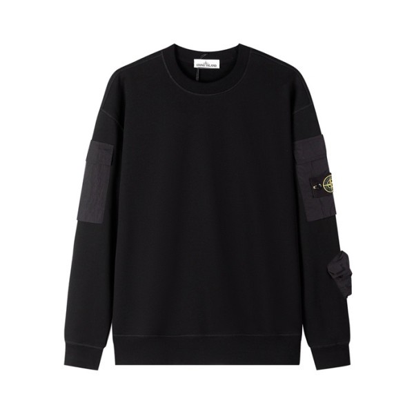 ❤스톤아일랜드 남성 모던 블랙 맨투맨 - Stone Island Mens Black Tshirts - st97x