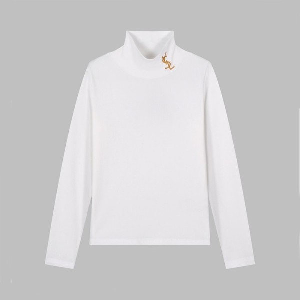❤입생로랑 남성 화이트 터틀넥 긴팔티 - Saint laurent Mens White Tshirts - ysl434x