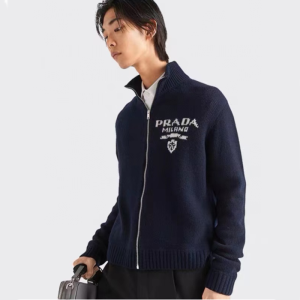 ❤프라다 남성 네이비 브이넥 가디건 - Prada Mens Navy Cardigan - pr846x