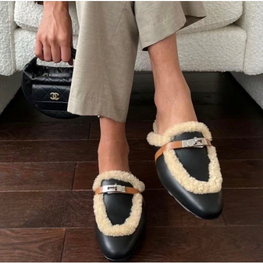 ❤에르메스 여성 블랙 블로퍼 - Hermes Womens Black Bloafer - he524x