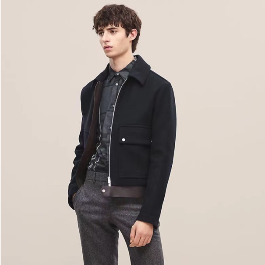 ❤에르메스 남성 모던 블랙 가죽 자켓 - Hermes Mens Black Jackets - he845x