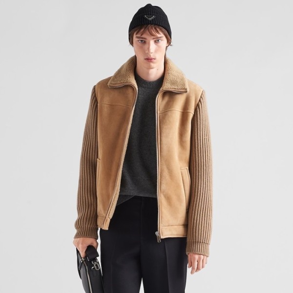 ❤프라다 남성 모던 카멜 가죽 자켓 - Prada Mens Camel Jackets - pr846x