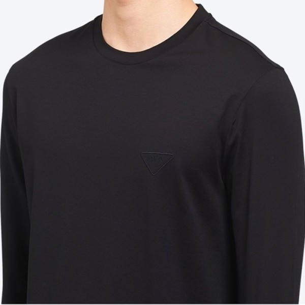 ❤프라다 남성 크루넥 블랙 맨투맨 - Prada Mens Black Tshirts - pr848x