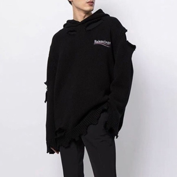 ❤발렌시아가 남/녀 블랙 후드티 - Balenciaga Unisex Black Hoodie - ba858x