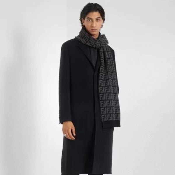 ❤펜디 남성 블랙 머플러 - Fendi Mens Black Muffler - fe549x