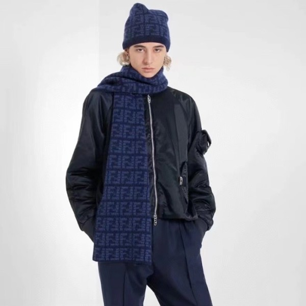 ❤펜디 남성 블루 머플러 - Fendi Mens Blue Muffler - fe550x