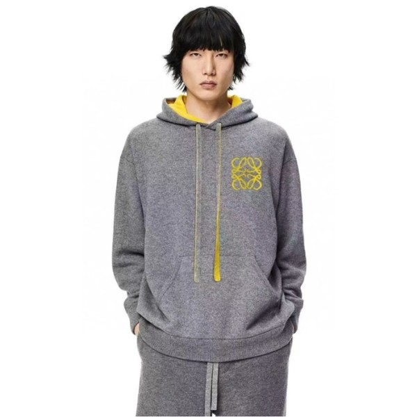 ❤로에베 남성 캐쥬얼 그레이 후드티 - Loewe Mens Gray Hoodie - loe820x