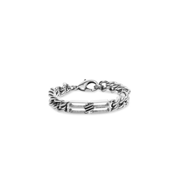 ❤발렌시아가 남성 화이트 골드 팔찌 - Balenciaga Mens White Gold Bangle - acc495x
