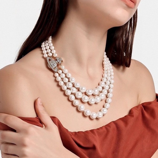 ❤비비안웨스트우드 여성 화이트 골드 목걸이 - Vivienne Westwood Womens White-gold Necklace - acc649x