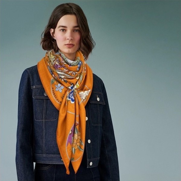 ❤에르메스 여성 오렌지 스카프 - Hermes Womens Orange Scarf - he531x