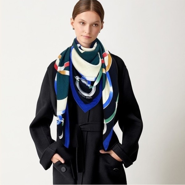 ❤에르메스 여성 블루 스카프 - Hermes Womens Blue Scarf - he533x