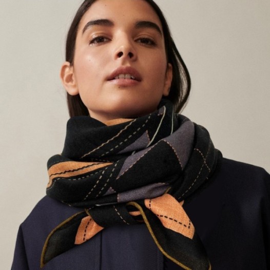❤에르메스 여성 블랙 양면 스카프 - Hermes Womens Black Scarf - he543x