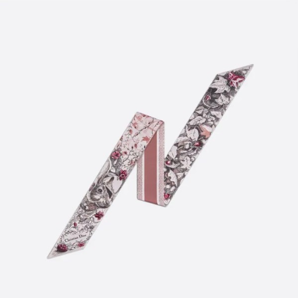 ❤디올 여성 핑크 실크 트윌 미차 스카프 - Dior Womens Pink Scarf - di874x