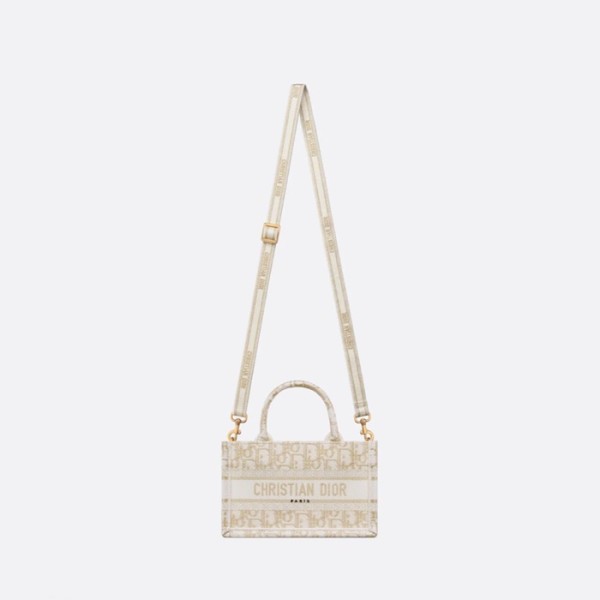 ❤디올 여성 골드 미니 북토트 - Dior Womens Gold Mini Book Tote - di888x