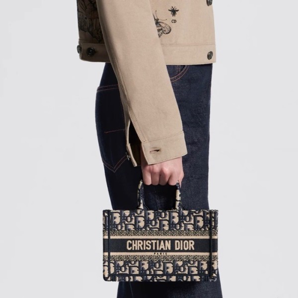 ❤디올 여성 네이비 미니 북토트 - Dior Womens Navy Mini Book Tote - di890x
