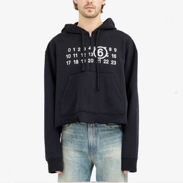 ❤메종 마르지엘라 남성 블랙 후드티 - Maison margiela Mens Black Hoodie - mai242x