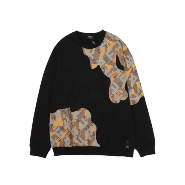 ❤펜디 남성 캐쥬얼 블랙 맨투맨 - Fendi Mens Black Tshirts - fe556x