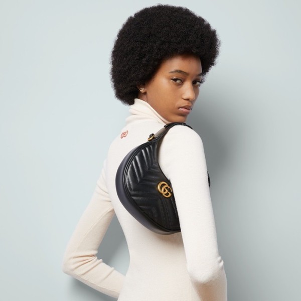 ❤구찌 여성 블랙 마몬트 호보 - Gucci Womens Black Marmont Hobo - gu1156x
