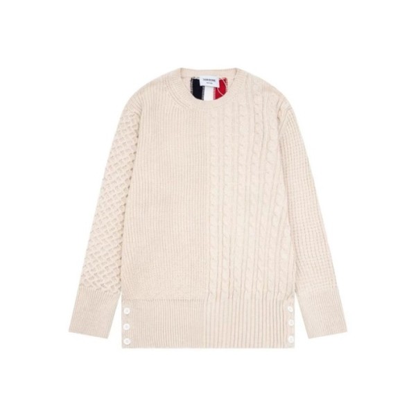 ❤톰브라운 남성 아이보리 니트 - Thom Browne Mens Ivory Knits - th138x