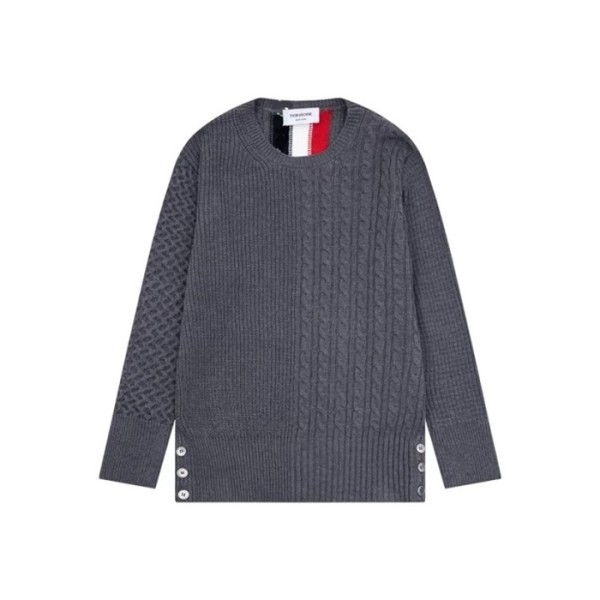 ❤톰브라운 남성 그레이 니트 - Thom Browne Mens Gray Knits - th140x