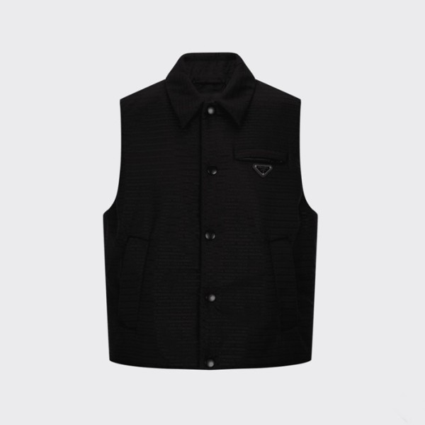 ❤프라다 남성 블랙 다운 베스트 - Prada Mens Black Down Vest - fa13x