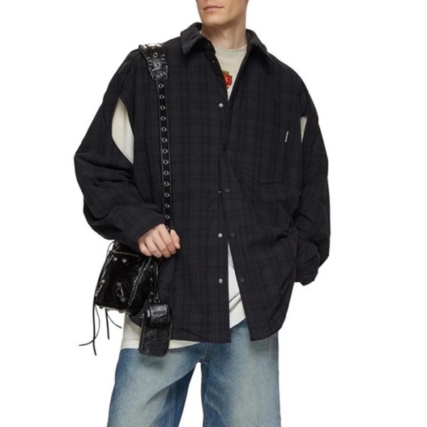 ❤발렌시아가 트렌디 남성 블랙 셔츠 - Balenciaga Mens Black Shirts - fa33x