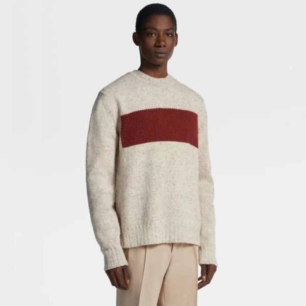 ❤에르메네질도 제냐 남성 아이보리 스웨터 - Ermenegildo Zegna Mens Ivory Sweater - zeg113x