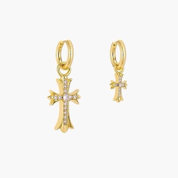❤크롬하츠 여성 골드 귀걸이 - Chrome Hearts Womens Gold Earrings - acc912x