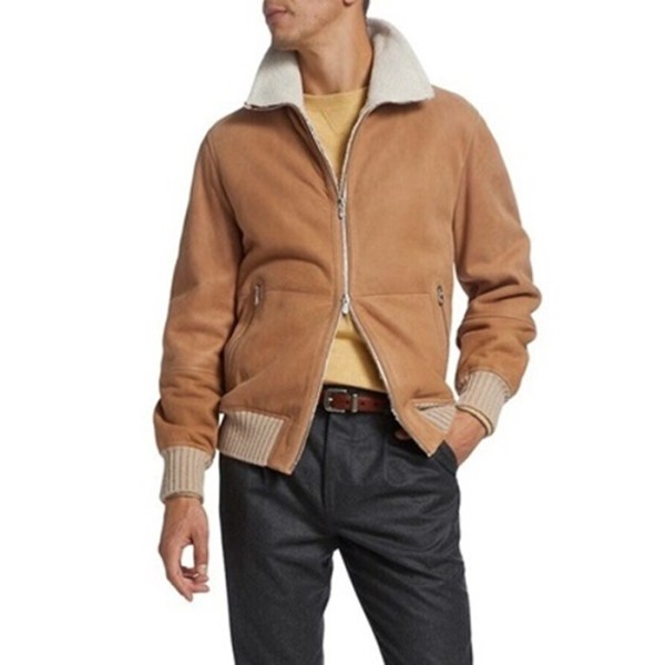 ❤브루넬로쿠치넬리 남성 가죽 자켓 - Brunello Cucinelli Mens Camel Jackets - fa50x