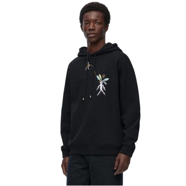 ❤로에베 남성 블랙 후드티 - Loewe Mens Black Hoodie - loe819x
