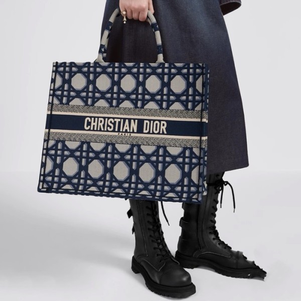❤디올 여성 네이비 북토트 - Dior Womens Navy Book Tote - ba04x