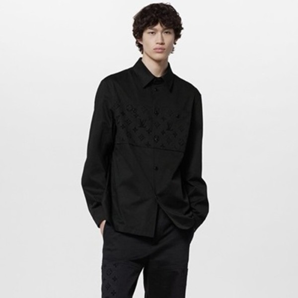 ❤루이비통 남성 블랙 셔츠 - Louis vuitton Mens Black Shirts - cl54x